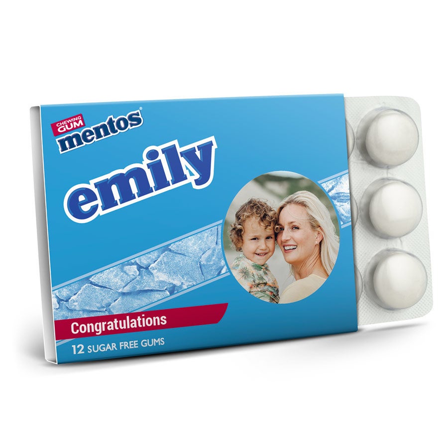 Personalised Mentos chewing gum packs