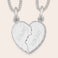Engraved silver pendant broken heart Engraved silver pendant broken heart