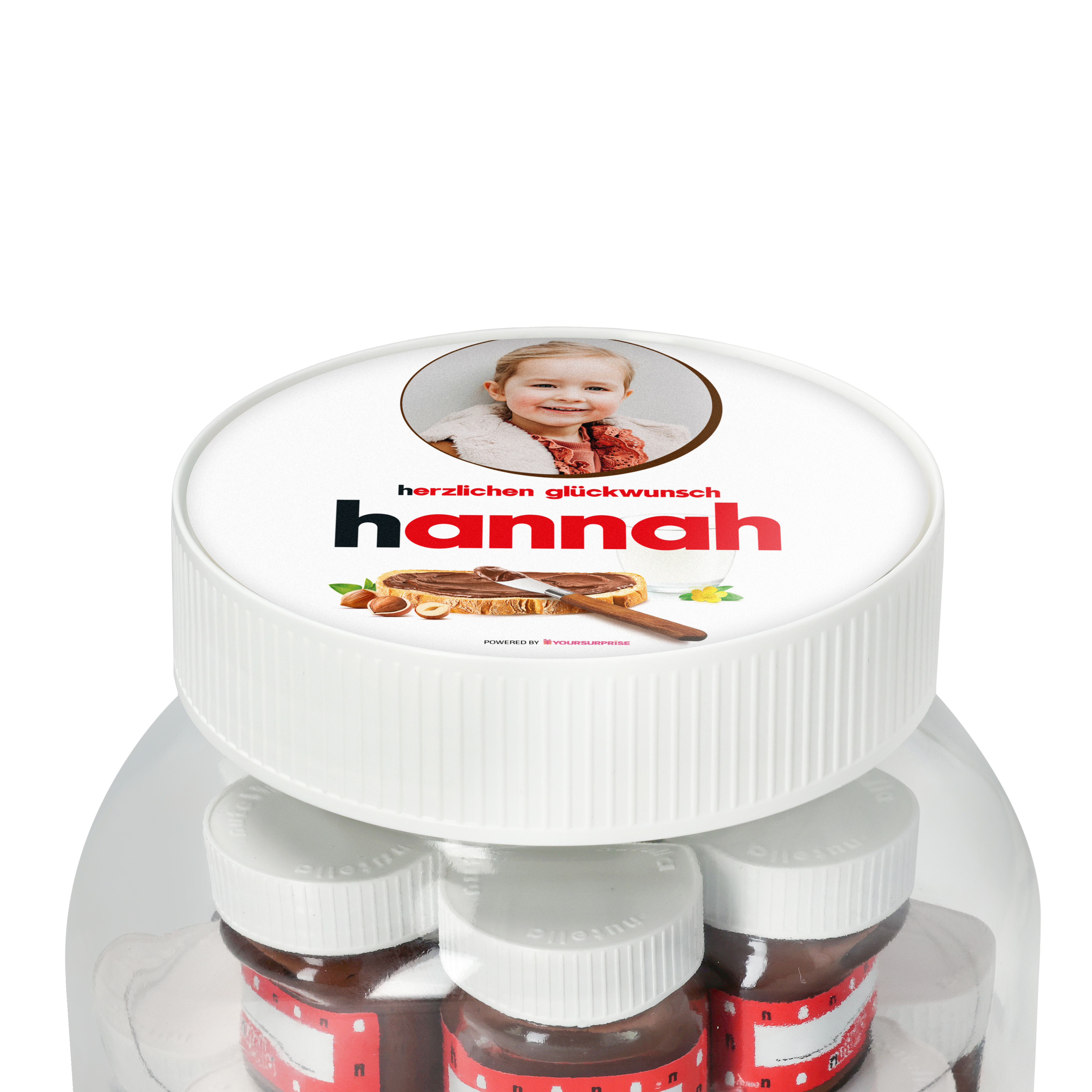 Personalisiertes nutella® Glas XL mit Namen und Foto