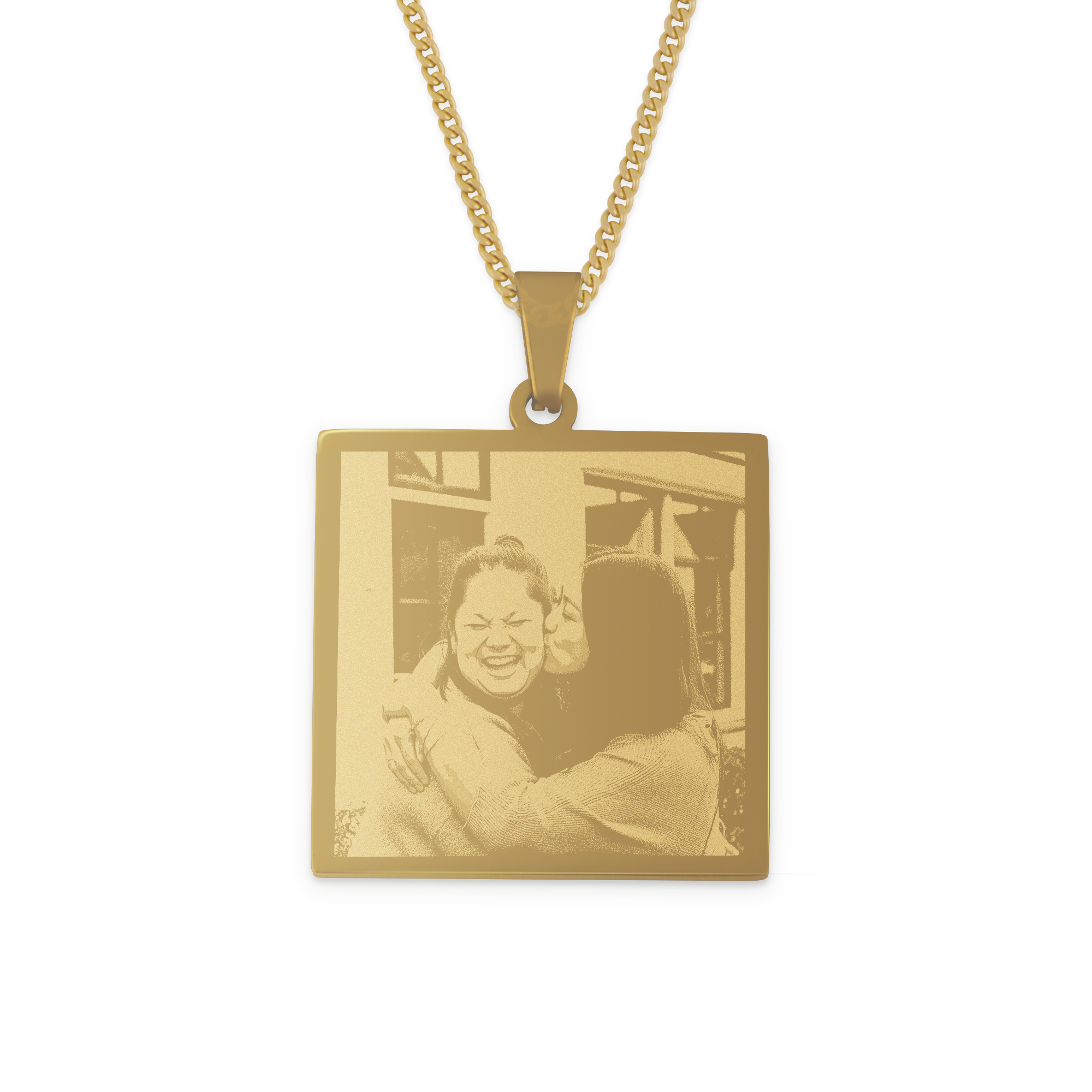 Collier pendentif carré