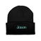 Embroidered beanie - Black