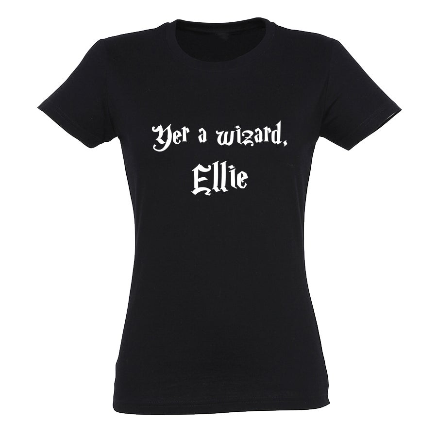 Yer a wizard - gepersonaliseerd t-shirt - Vrouw - XL