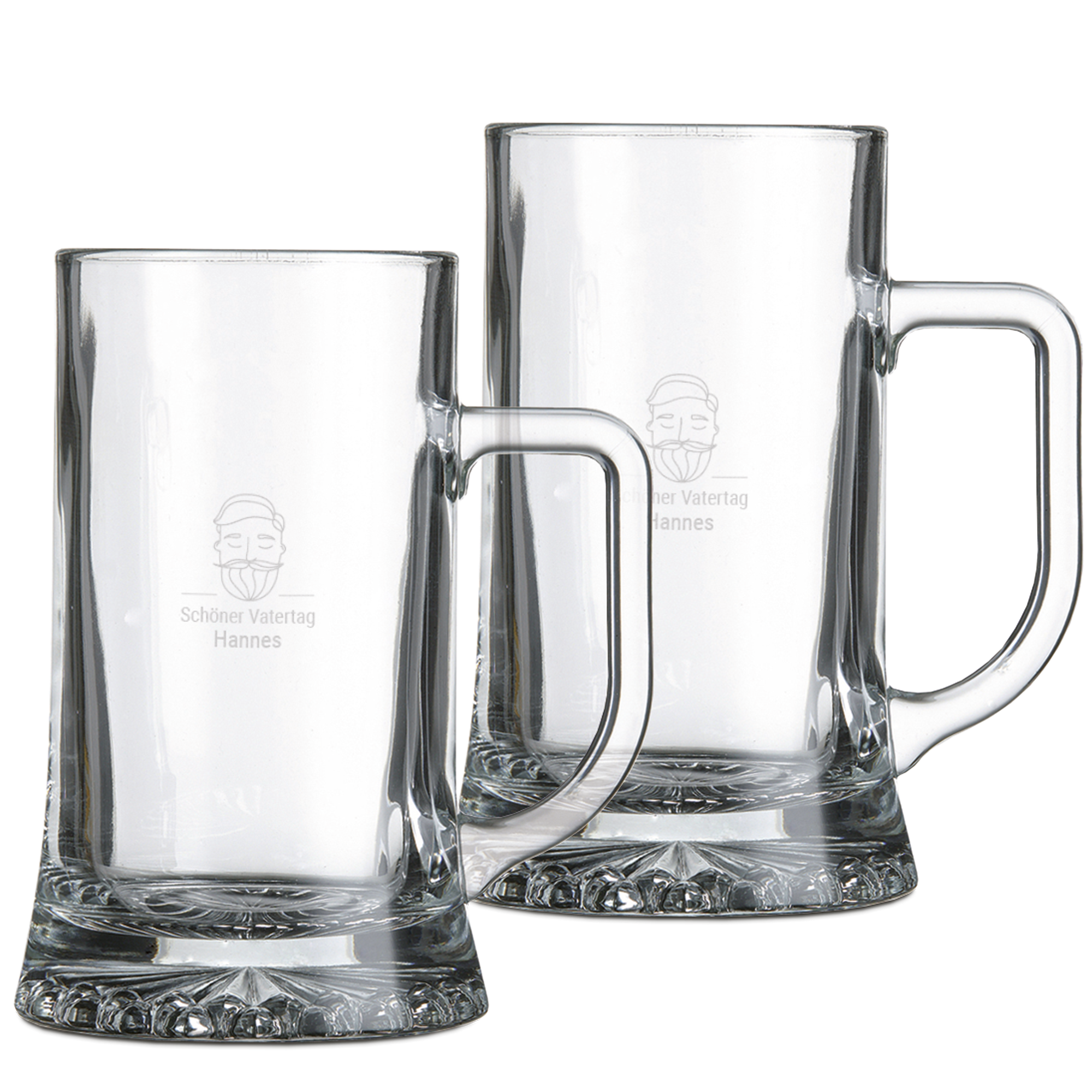 Bierkrug mit Gravur (2 Stück)