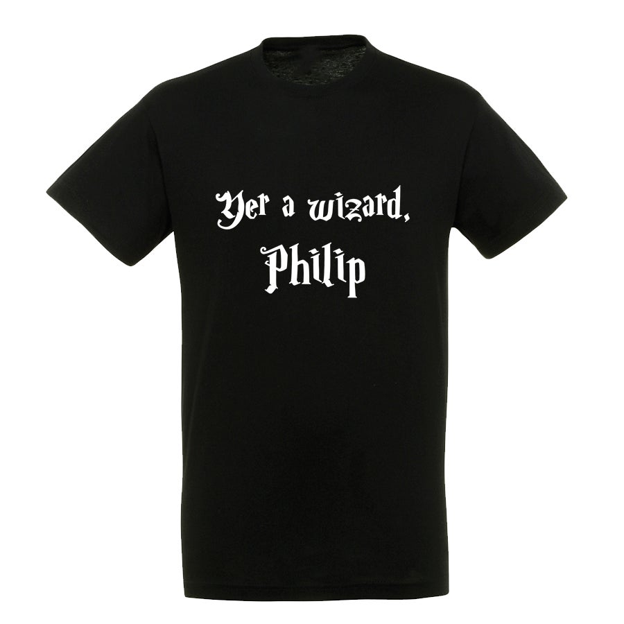 Yer a wizard - gepersonaliseerd t-shirt - Man - XL
