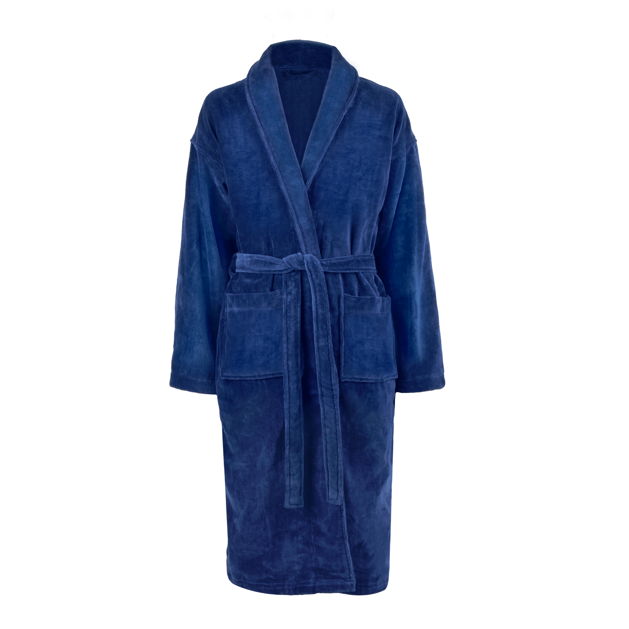 Accappatoio da uomo blu navy in cotone, ricamato con un nome personalizzato, ideale per chi sorprenderai