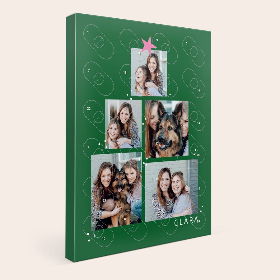 Calendario dell'avvento dei dolciumi personalizzato Calendario dell'avvento dei dolciumi personalizzato