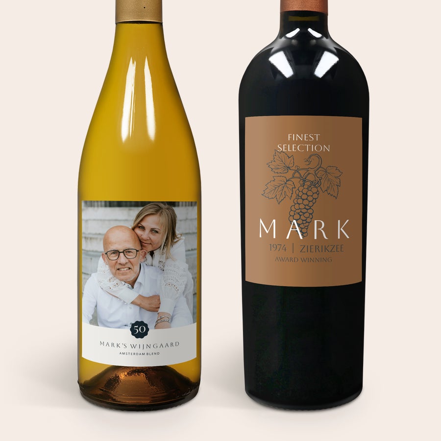 Wijnpakket met bedrukt etiket - Salentein Primus - Malbec en Chardonnay Witte en rode Salentein wijnen met gepersonaliseerde etiketten. Wie verras jij met een Salentein wijnpakket met persoonlijke etiketten?
