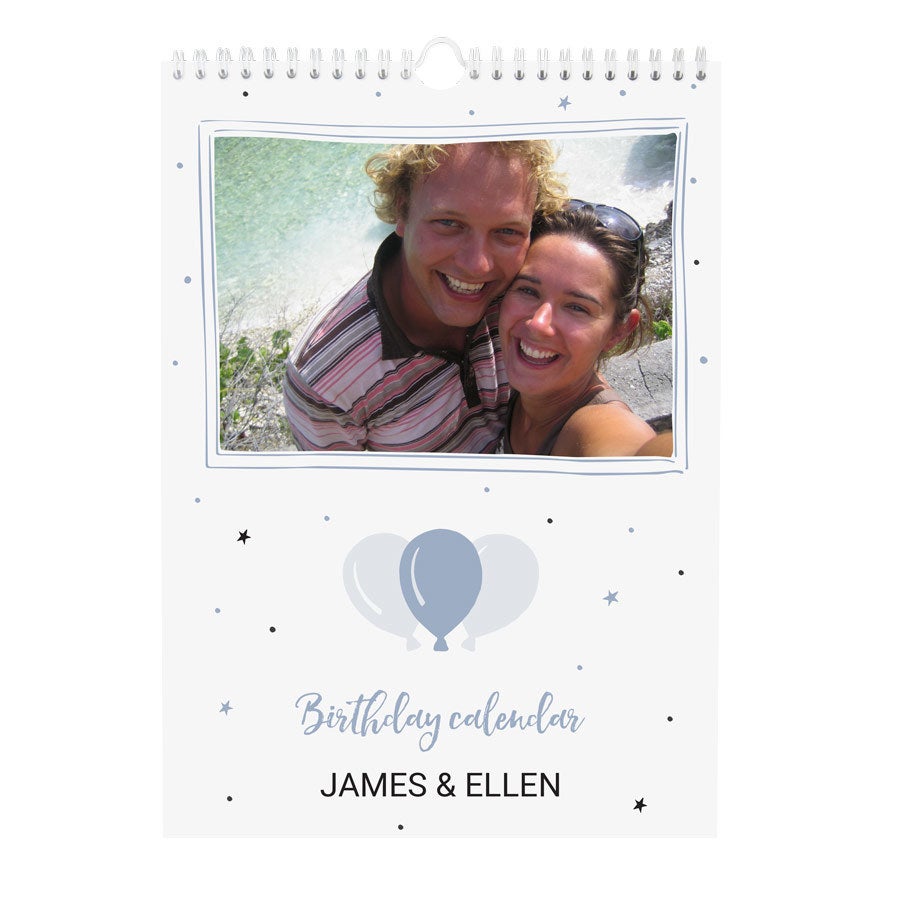 Personalised birthday calendar - A4 Personalised birthday calendar - A4