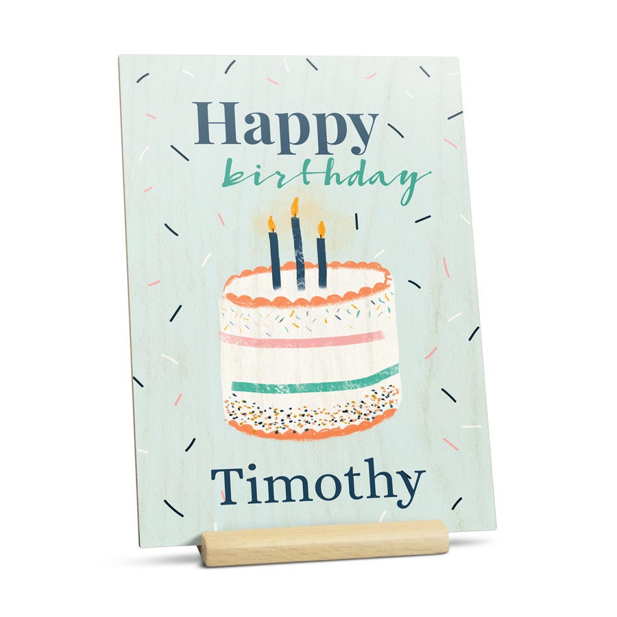 Personalised wooden card