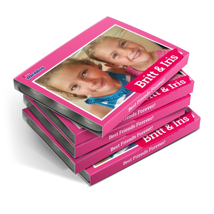 Gepersonaliseerde Mentos kauwgompakjes Gepersonaliseerde Mentos kauwgompakjes