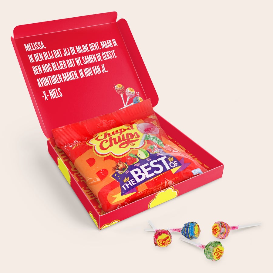 Chupa Chups brievenbuspakket personaliseren Chupa Chups brievenbuspakket personaliseren