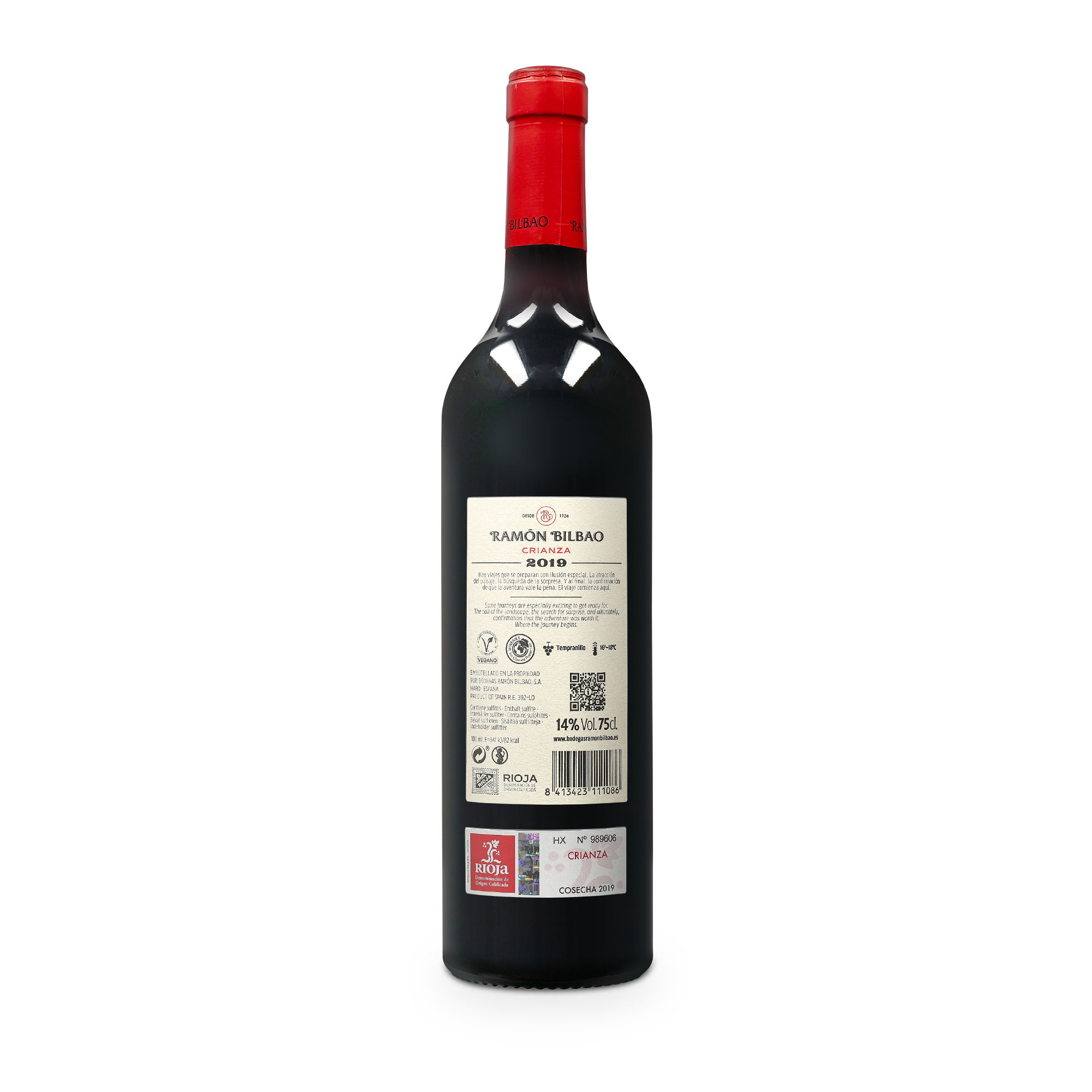 Vino Ramon Bilbao Crianza Personalizzato