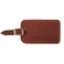 Leather luggage tag - brown