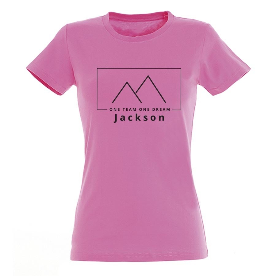 Personlig T-shirt - Kvinnor - Rosa - M