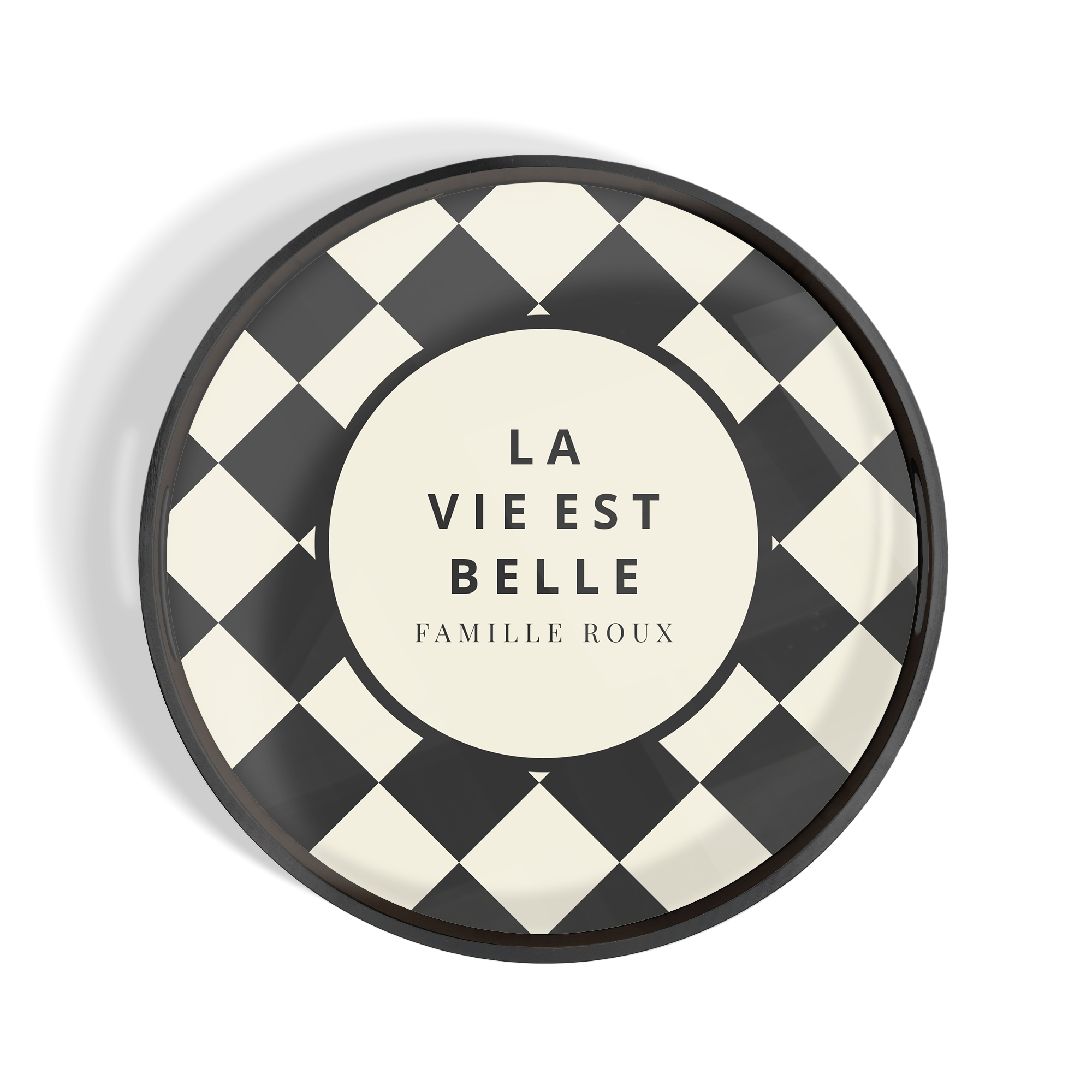 Plateau rond personnalisé