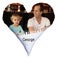 Almofada do Dia dos Pais totalmente estampada - Em forma de coração - Veludo (80 x 80)