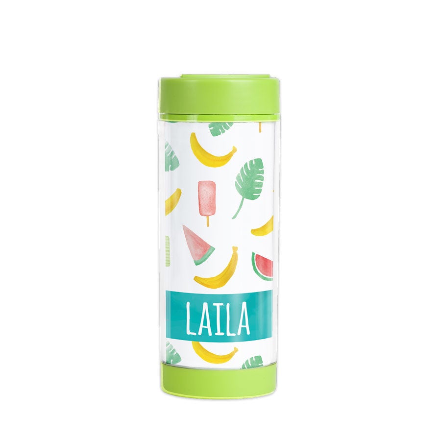 Personalised water bottle for kids - Lime