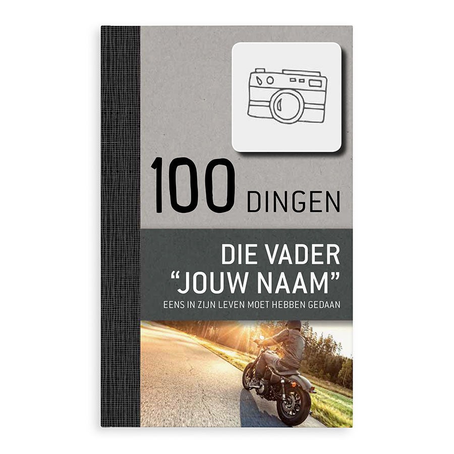 Boek met naam en foto - 100 dingen die een vader eens in zijn leven moet hebben gedaan - Hardcover