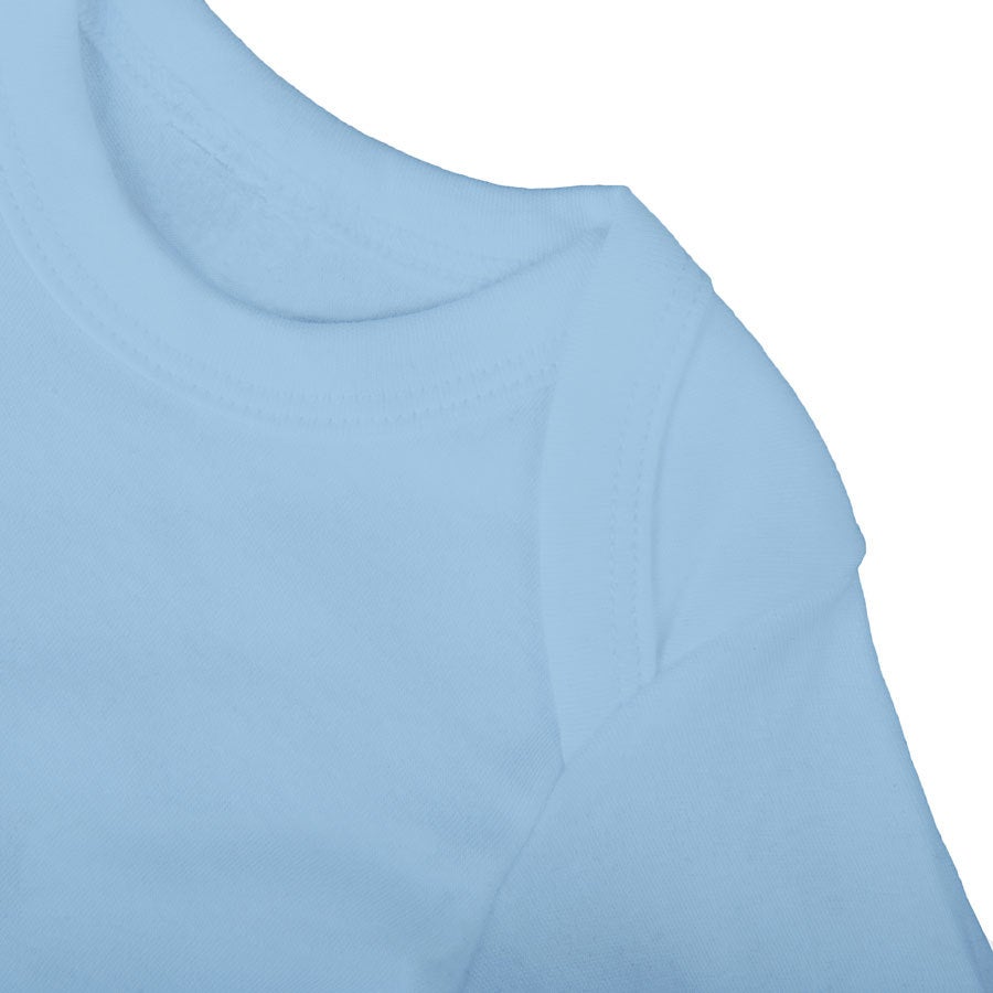Body de bebé con foto - Azul claro - 0 meses