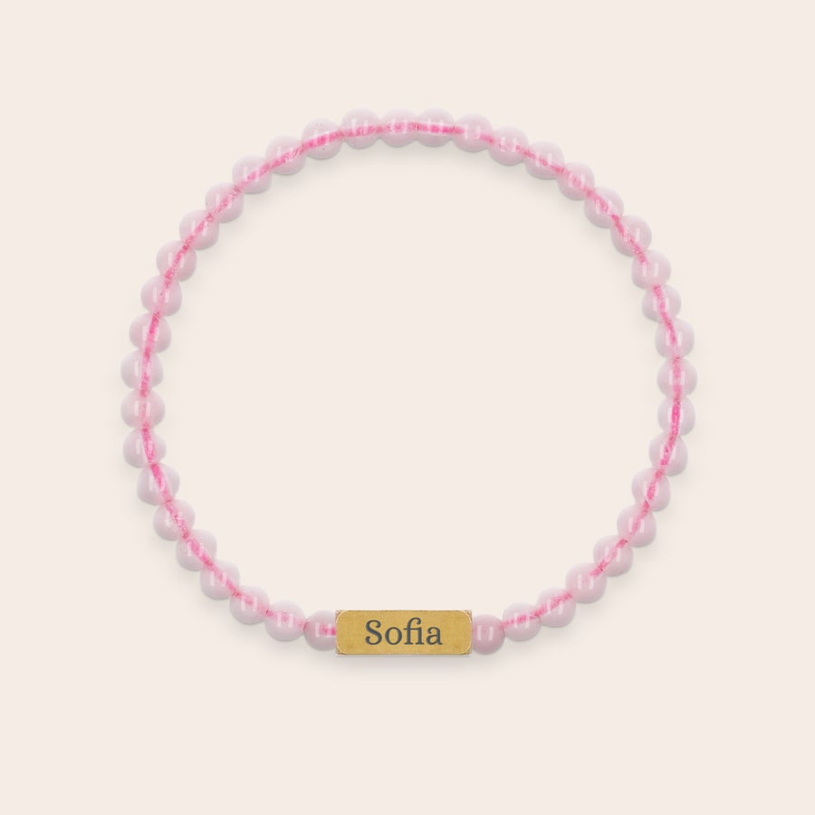 Bracciale in quarzo rosa - inciso Bracciale in quarzo rosa - inciso