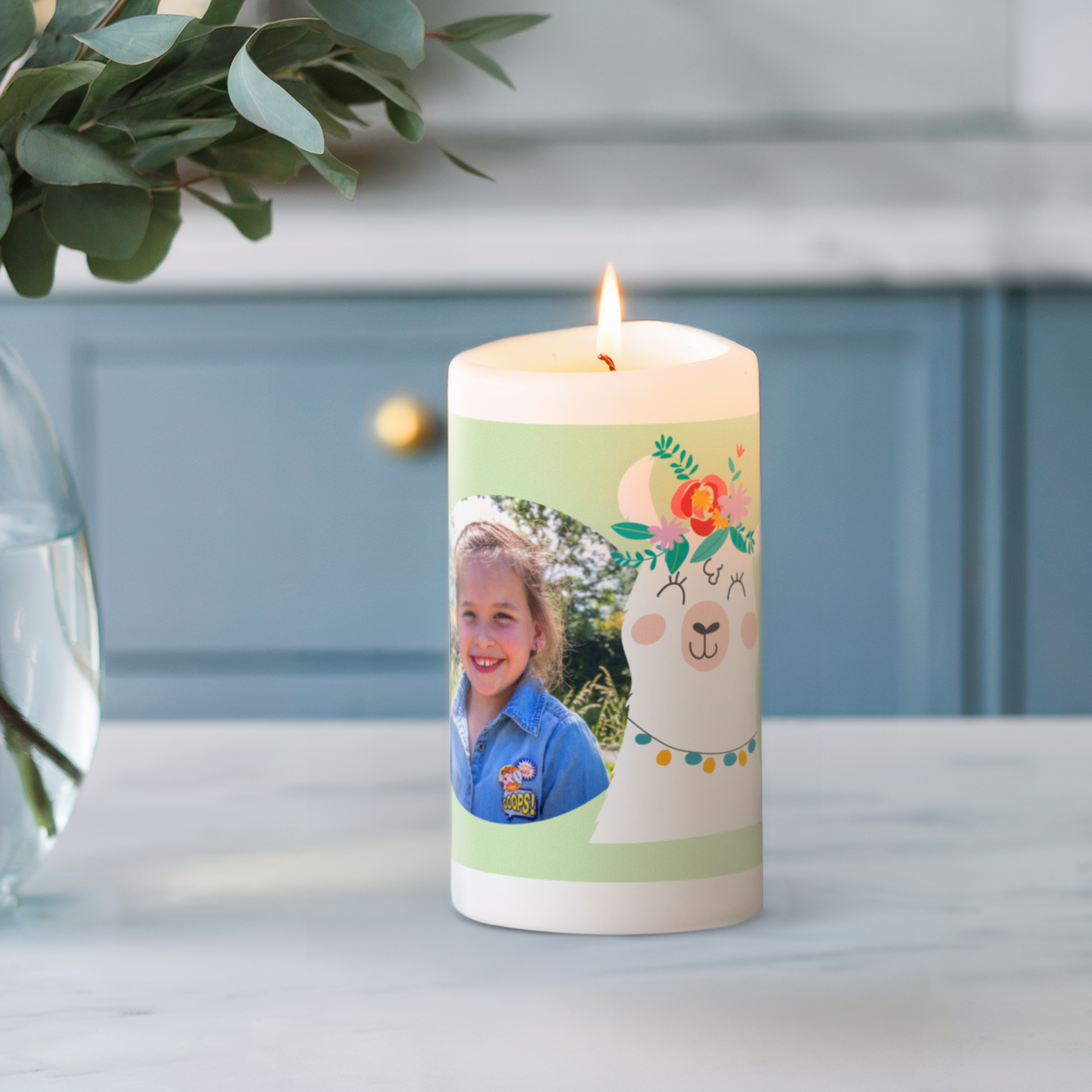 Personalizowana Świeca Komunijna ze zdjęciem 13x7