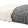 Cobertor de berço bordado - Tecido piquet - Cinza metálico