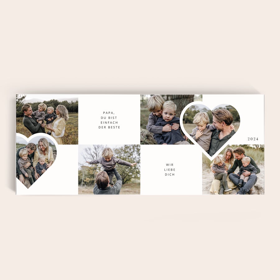 Riesen Côte d'Or Schokolade Personalisiert XXL-Schokoladentafel Côte d'Or mit individuellen Fotos und Text "PAPA, DU BIST EINFACH DER BESTE", bedruckt