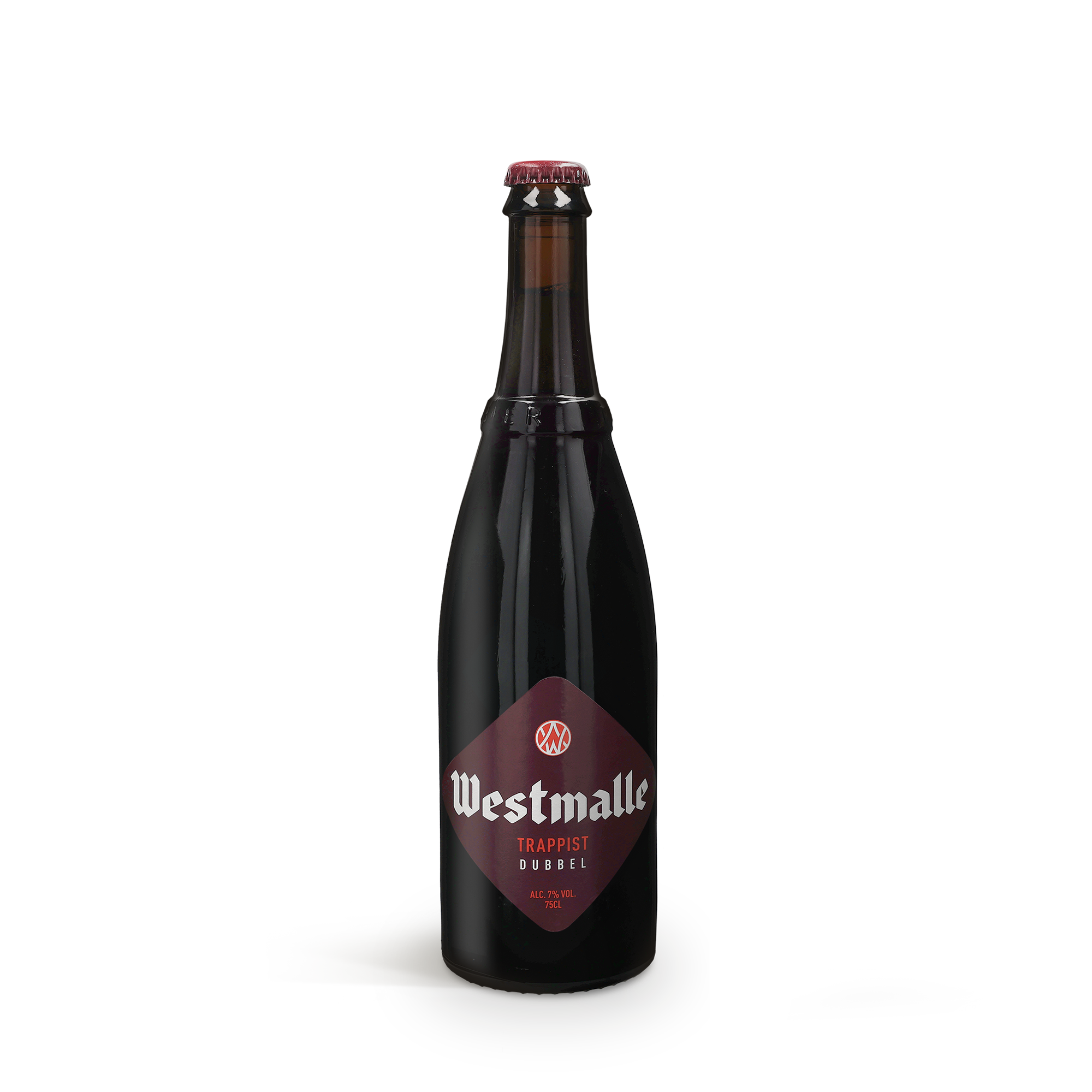 Butelka piwa Westmalle Dubbel z oryginalną etykietą, prezent na piwo.