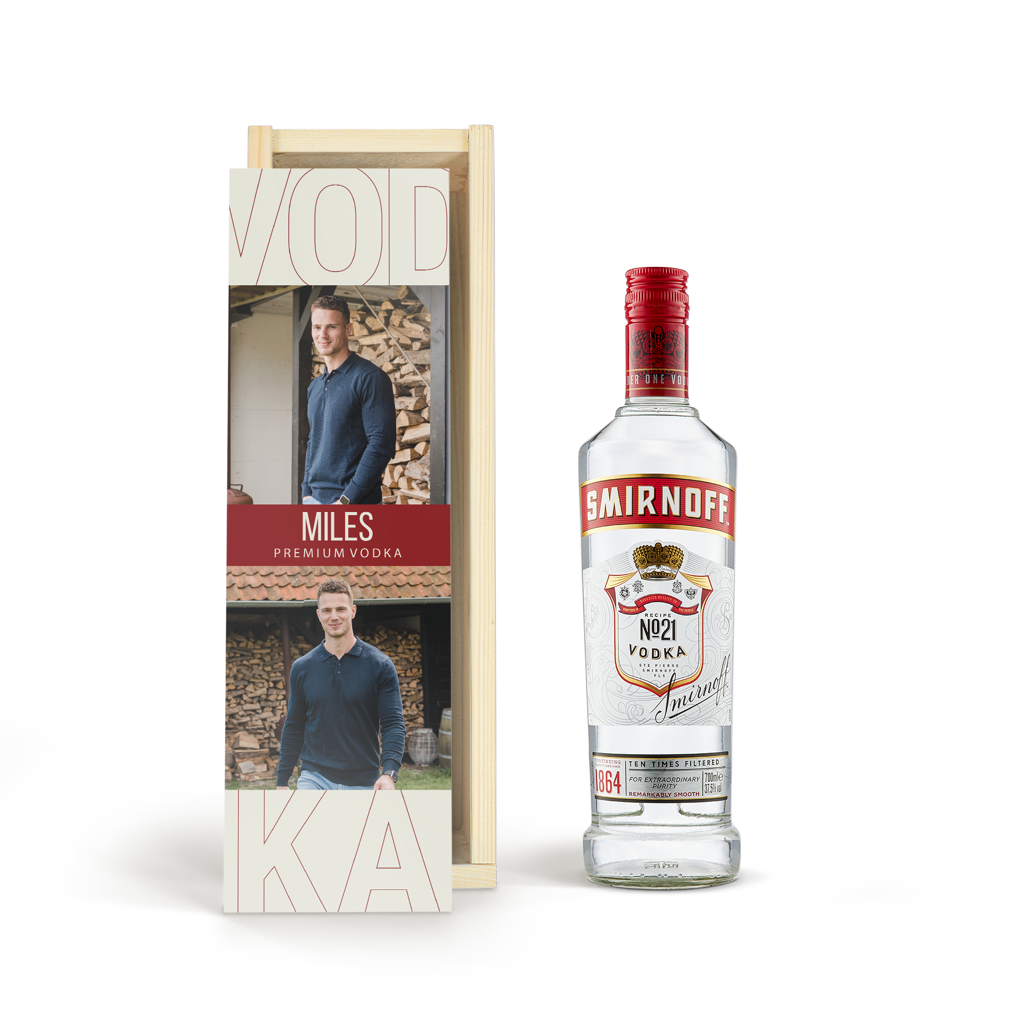 Smirnoff vodka v personalizované krabici