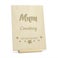 Wooden Mother's Day card - Engraved - Vertical