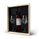 Coffret vin rouge avec 2 verres - Luc Pirlet Merlot - 2 verres gravés