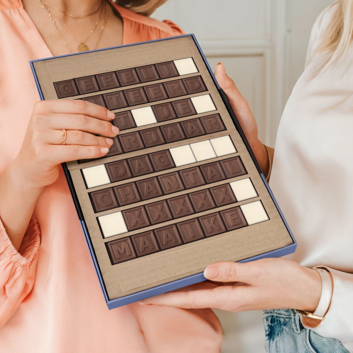 Chocotelegram met persoonlijke boodschap - 56 letters