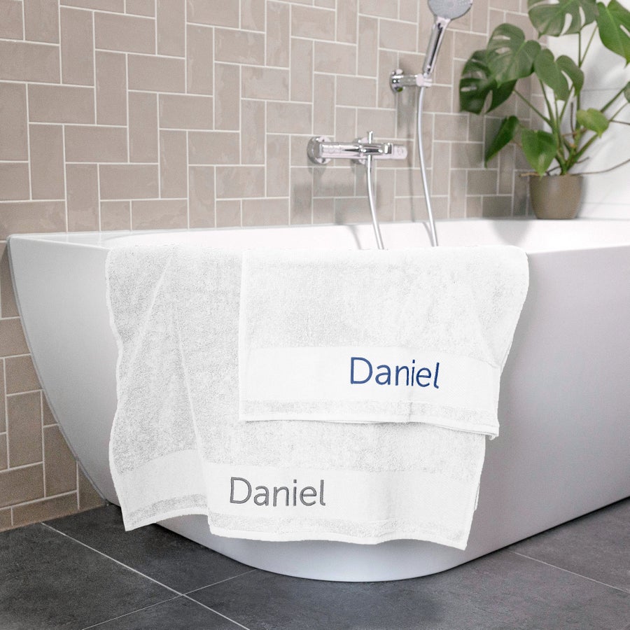 Towel with text