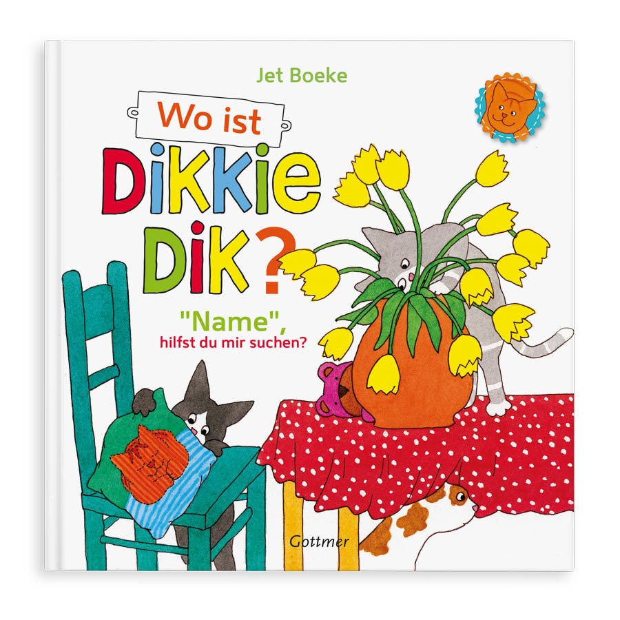Buch mit Namen Wo ist Dikkie Dik (Softcover)  - Onlineshop YourSurprise