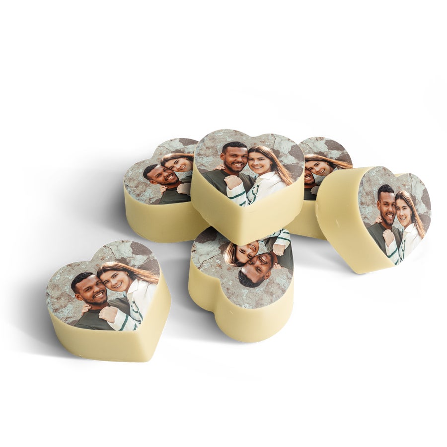 Pralines met foto - Hart Pralines met foto - Hart