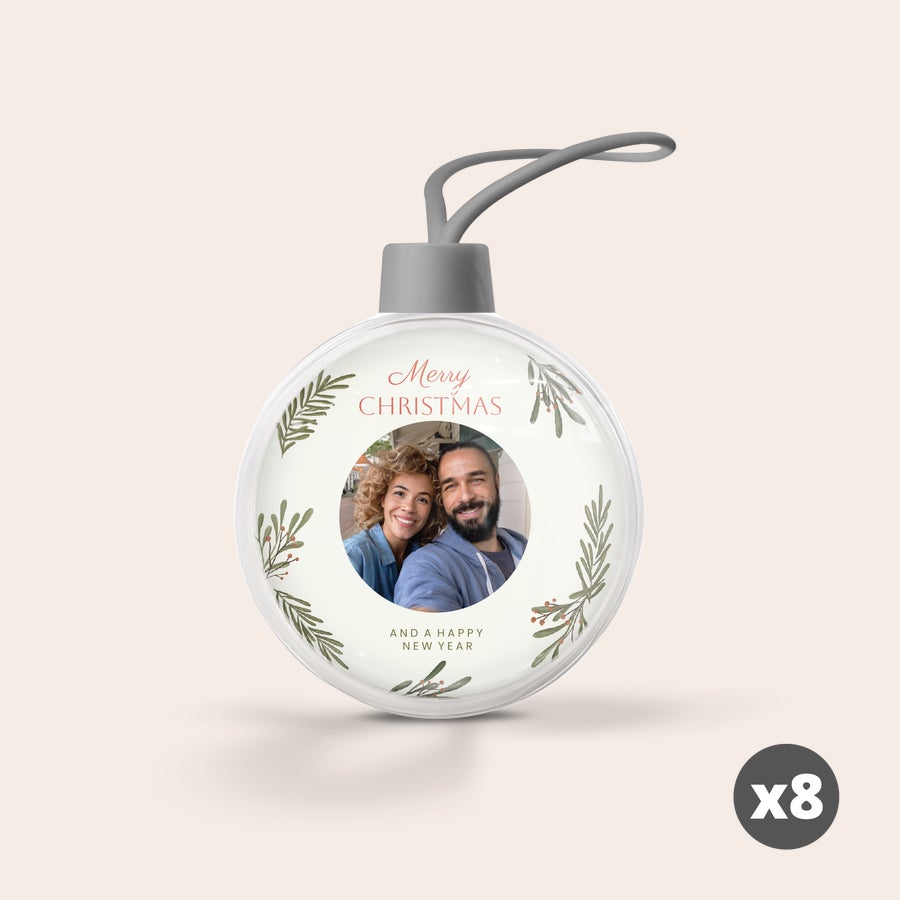 Palline di Natale con Foto Pallina di Natale trasparente personalizzata con foto di coppia e decorazioni natalizie, un delizioso addobbo natalizio
