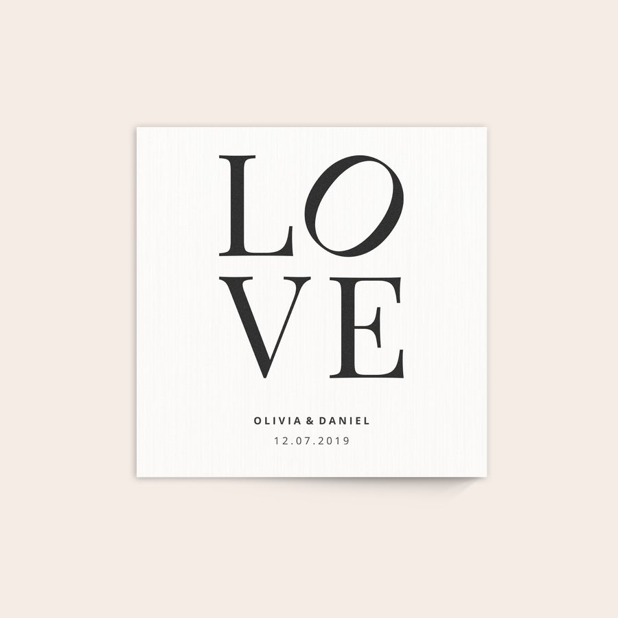 Photo sur bois Tableau en bois personnalisé LOVE avec photo Olivia & Daniel imprimée et date 12.07.2019