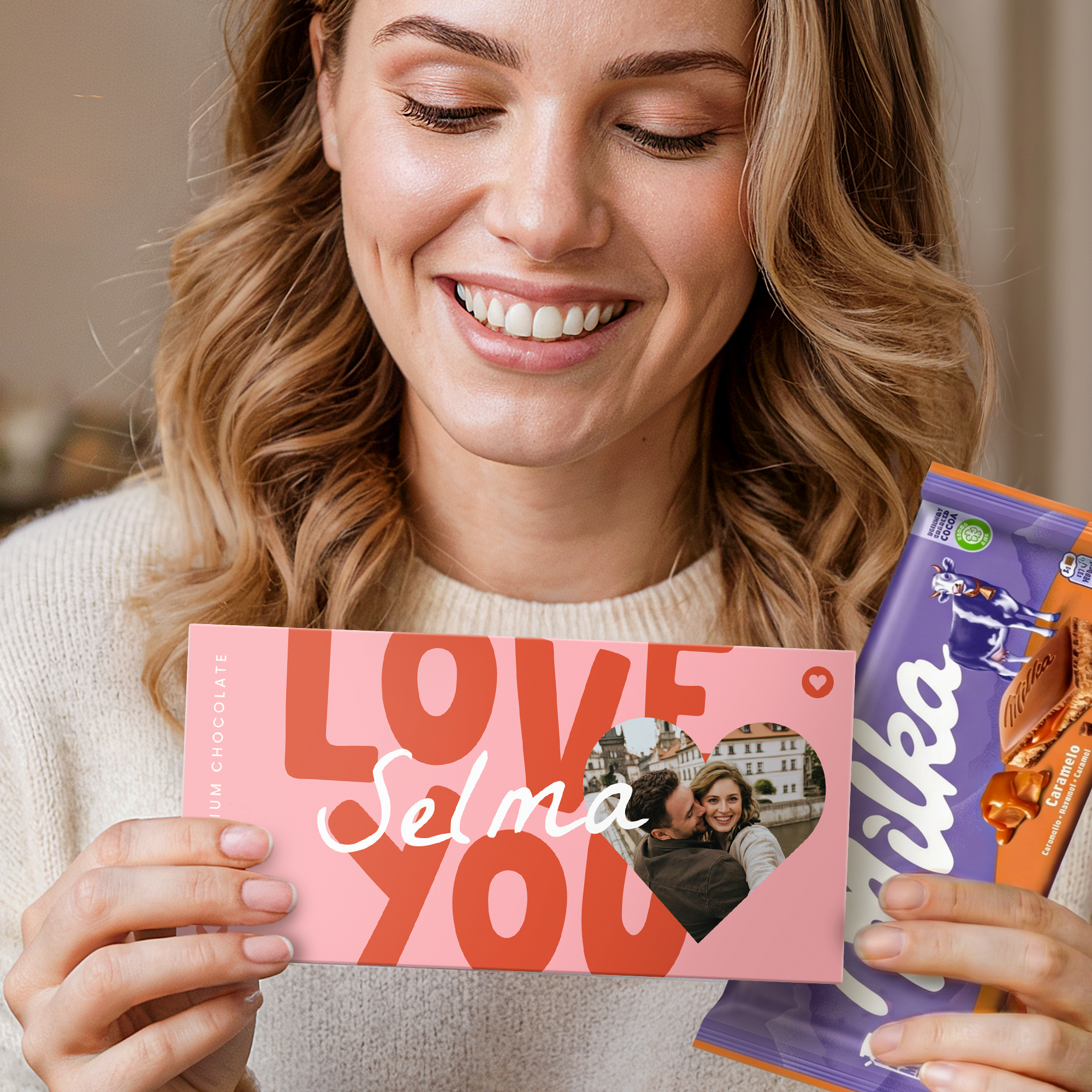 Personligt Milka-chokladkort