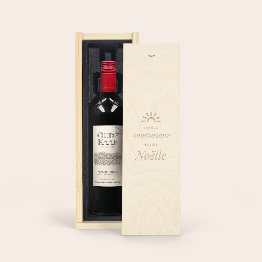 Coffret vin personnalisé - Oude Kaap - Rouge Coffret vin personnalisé - Oude Kaap - Rouge