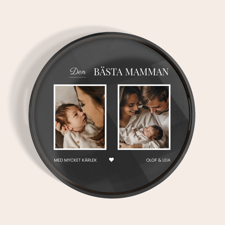 Personlig serveringsbricka rund Personlig serveringsbricka rund