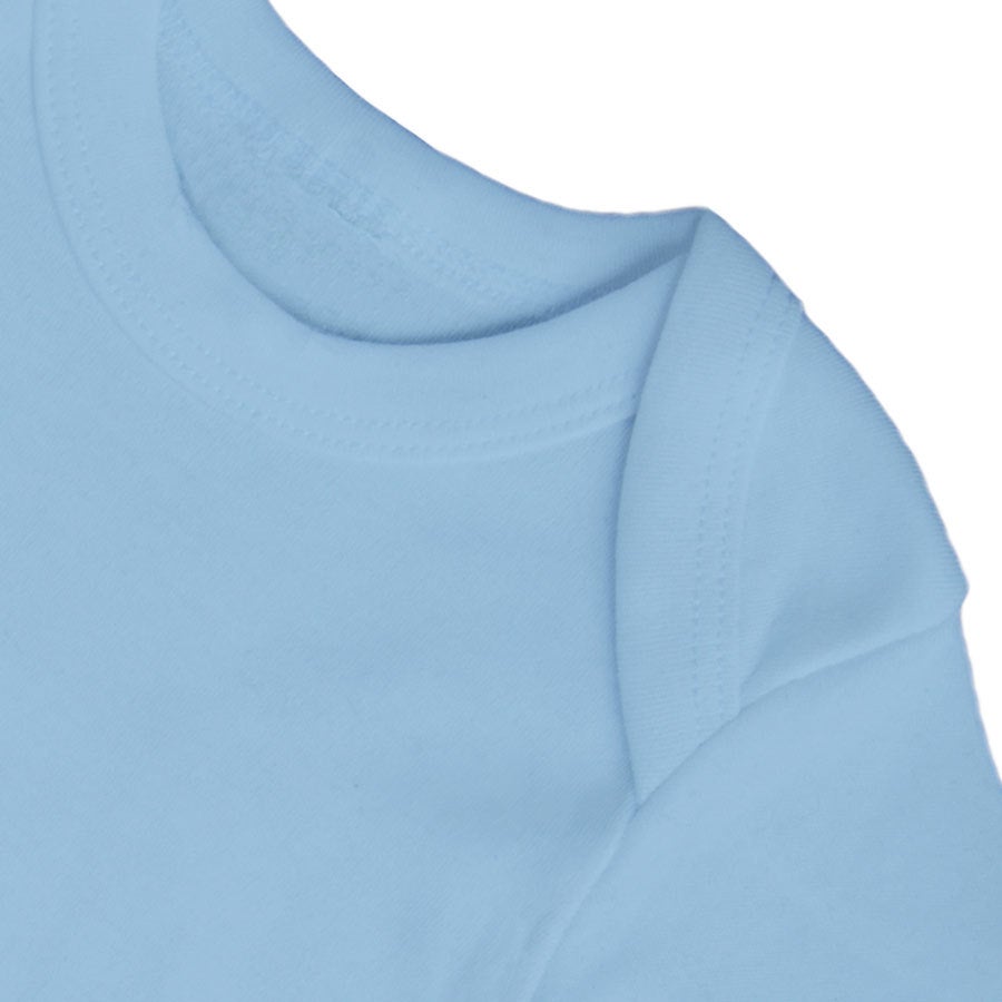 Romper bedrukken - Lange mouw - Babyblauw - 62/68