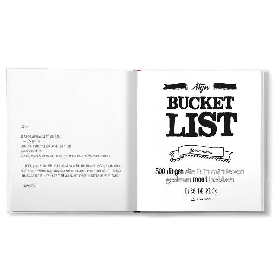 Mijn Bucketlist boek