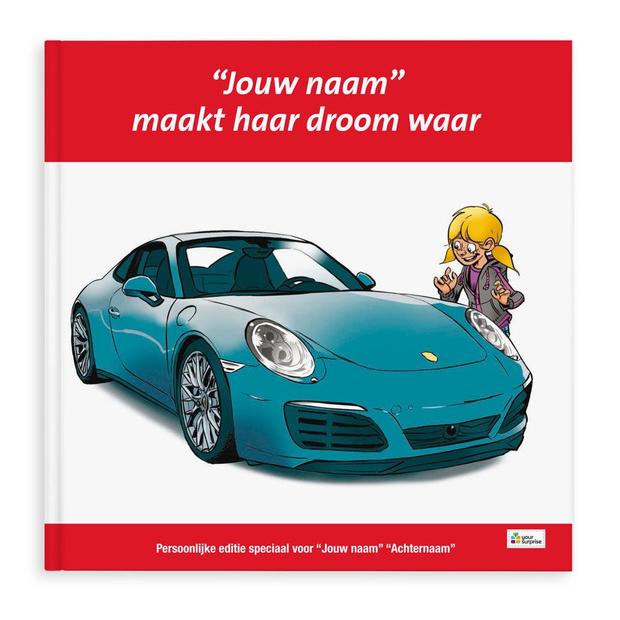 Porsche 911 - Meisjesversie met naam en foto - Hardcover
