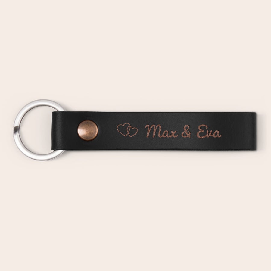 Personalised key ring - Leather Personalised key ring - Leather