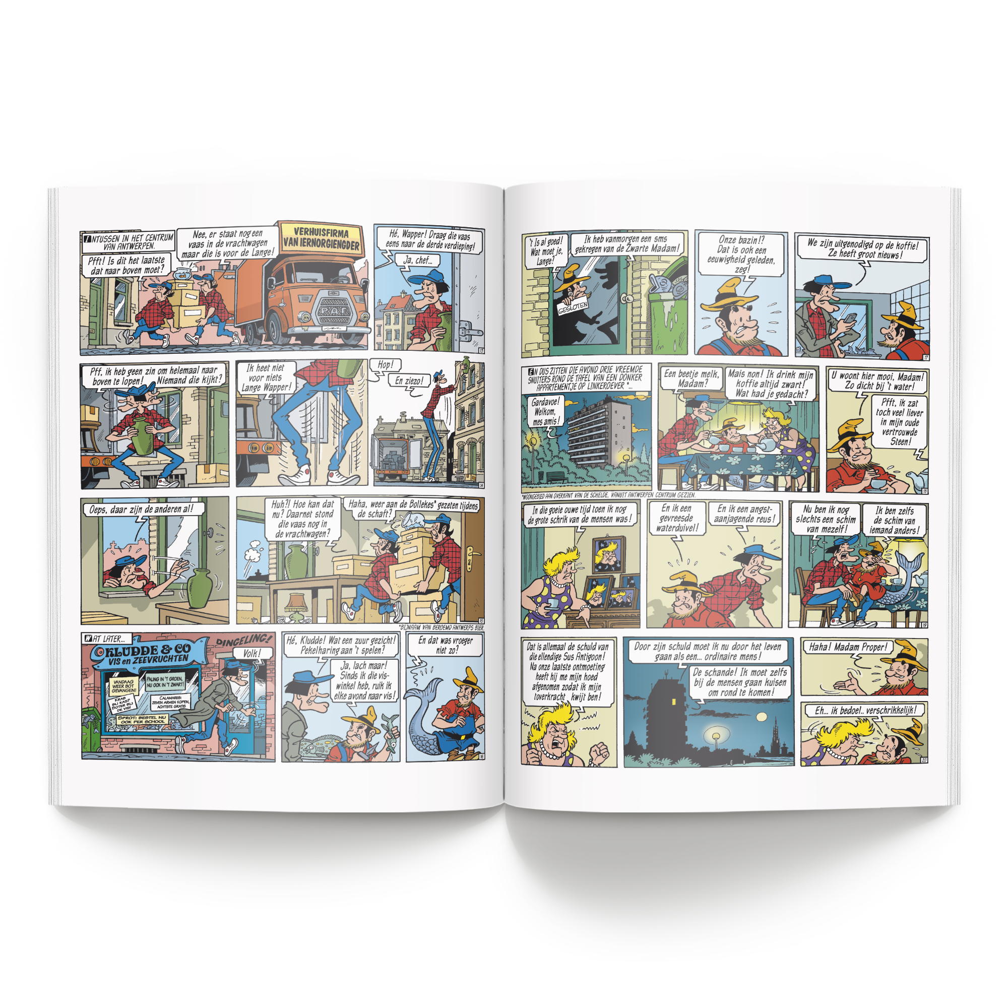 Persoonlijk stripboek Suske en Wiske De stuivende stad Softcover met insteekpagina en eigen naam, datum of boodschap.