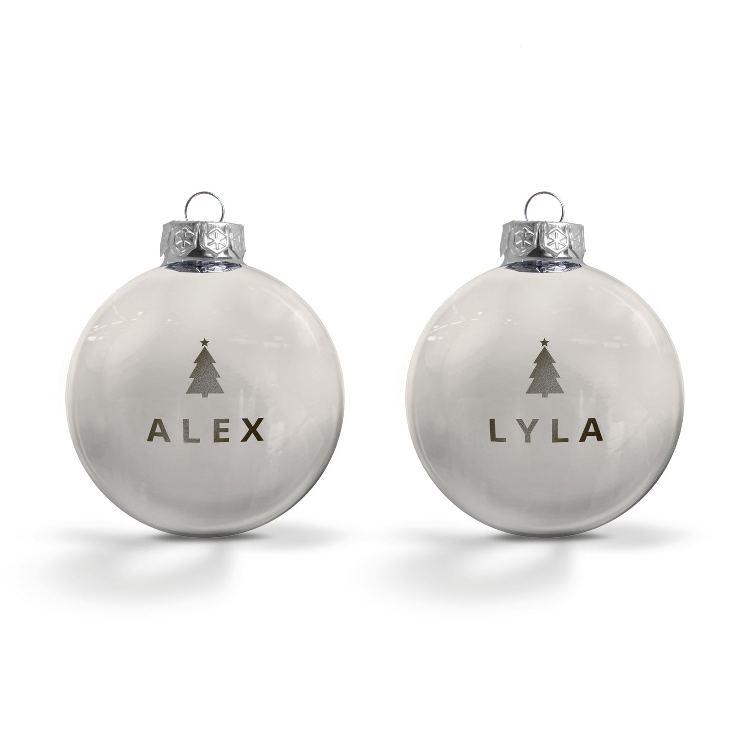 Szklane bombki choinkowe