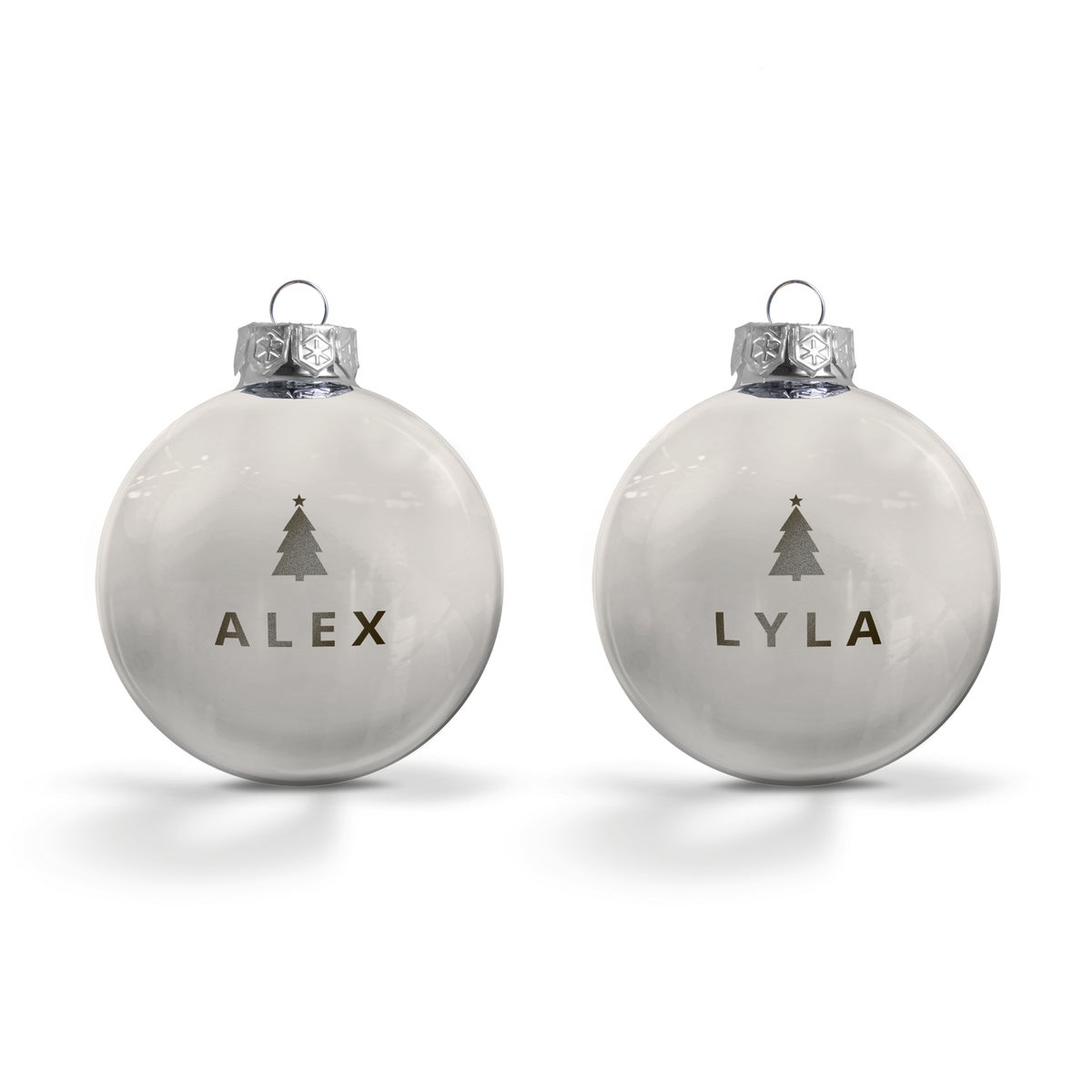 Szklane bombki choinkowe