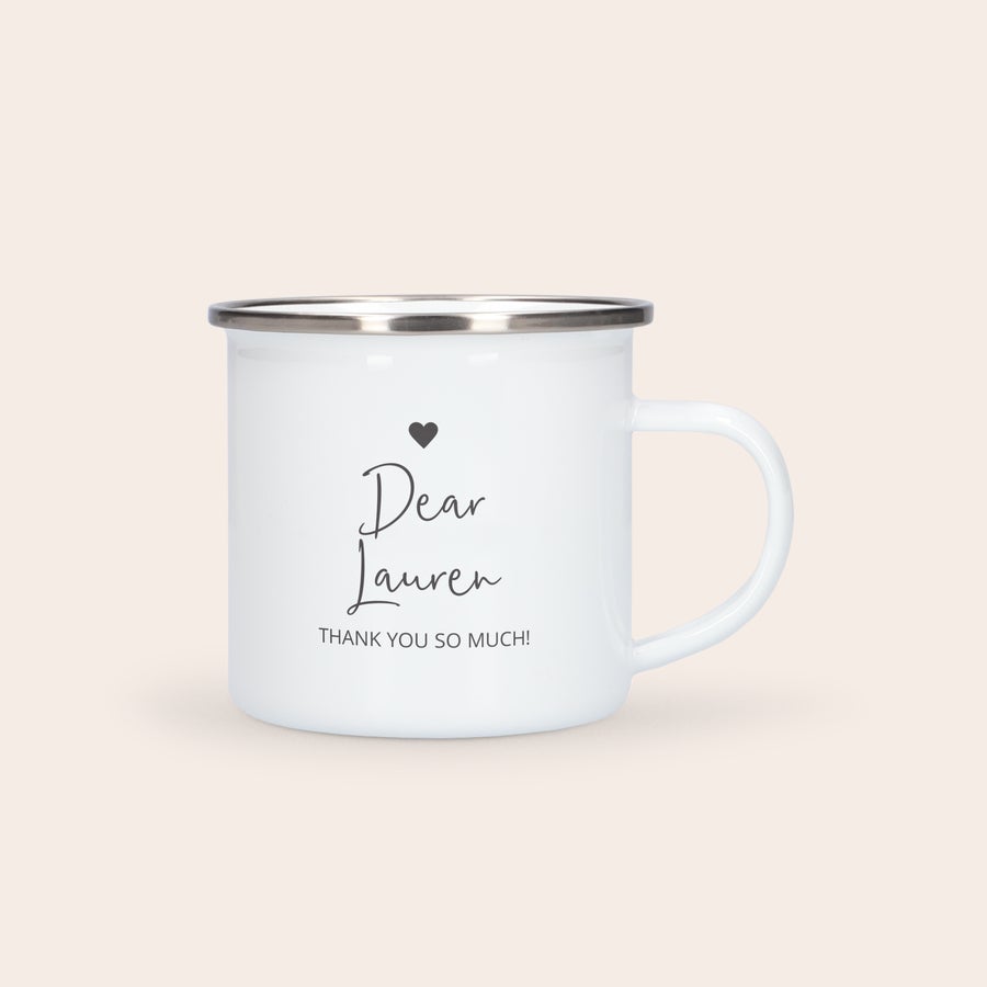Personalised Mug - Enamel Personalised Mug - Enamel