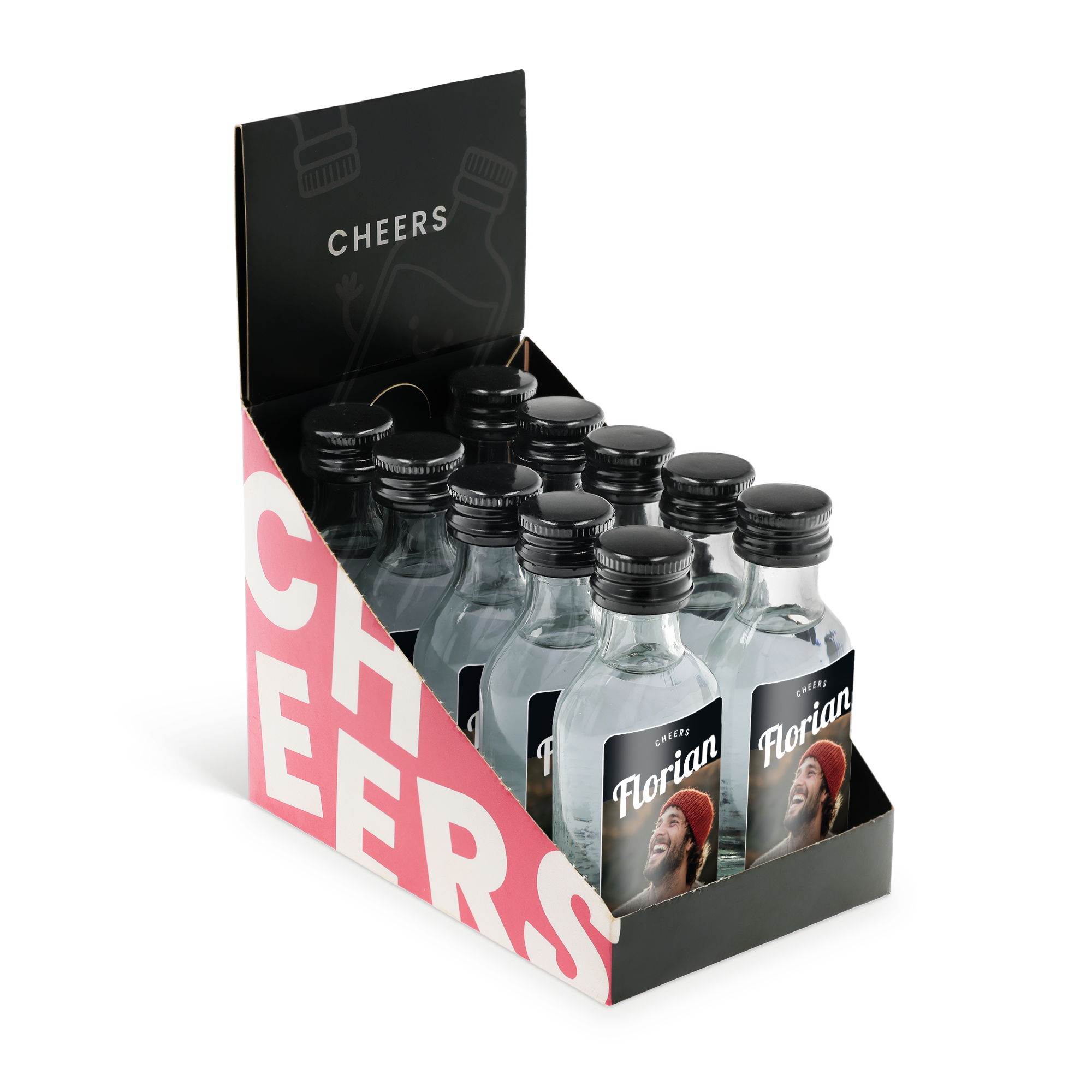 Personalisiertes Mini-Alkoholflaschen-Set