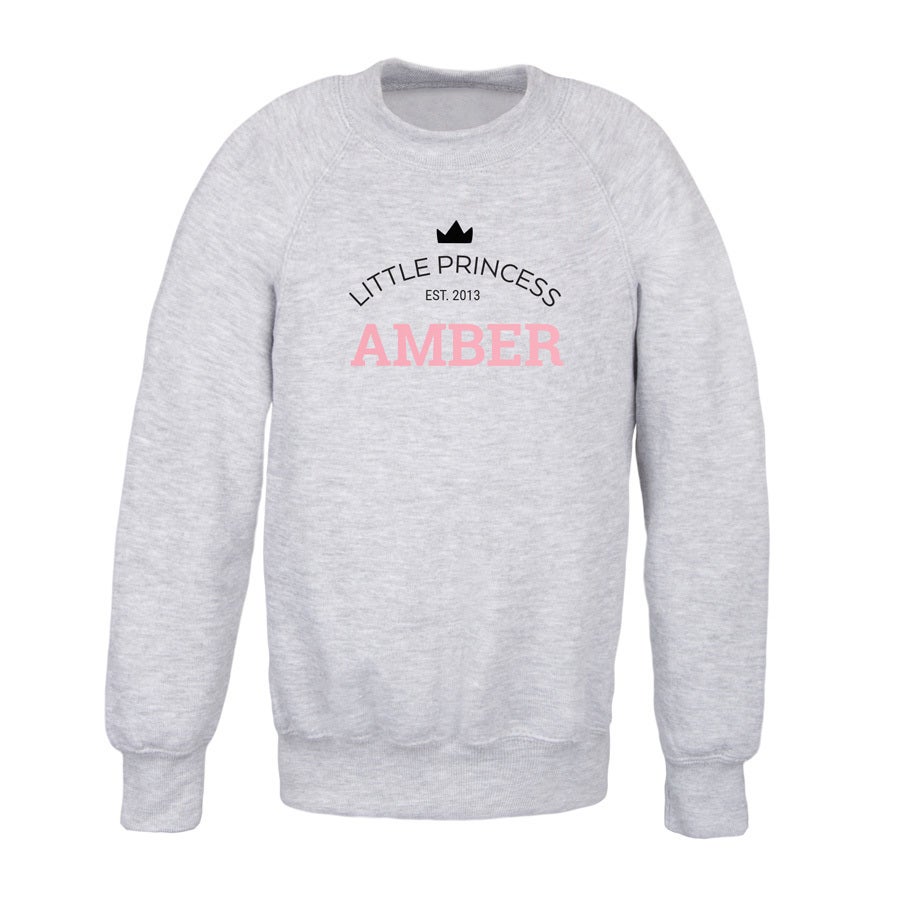 Trui voor kinderen bedrukken - Grijs - 12 jaar